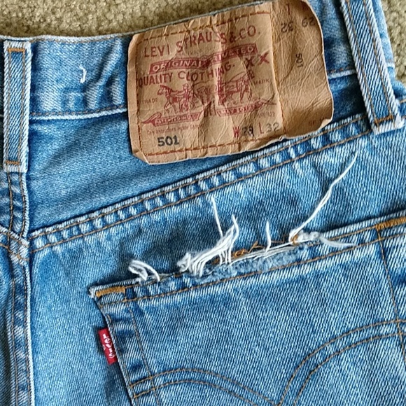 SOLD*LEVIS BAMBI&MASON OneofaKind Hi-Rise Shorts - Picture 7 of 8